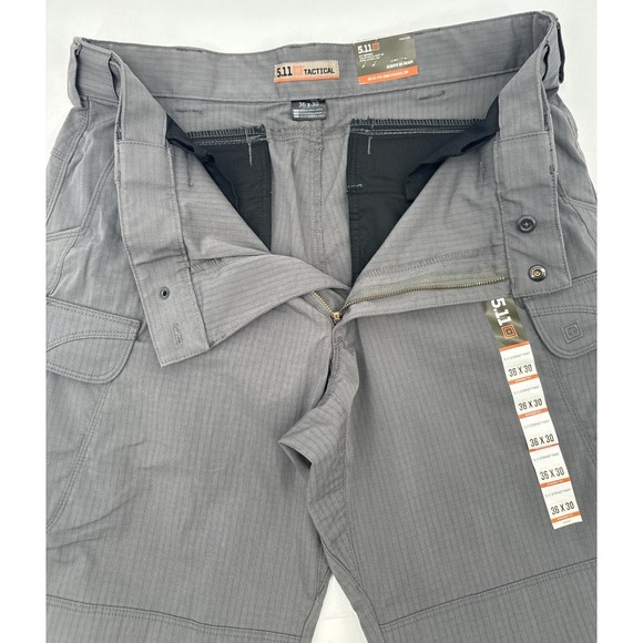 5.11 Tactical Stryke Pants 36x30 Storm Gray Flex-Tac Ripstop Cargo NWT 74369 - Picture 5 of 16